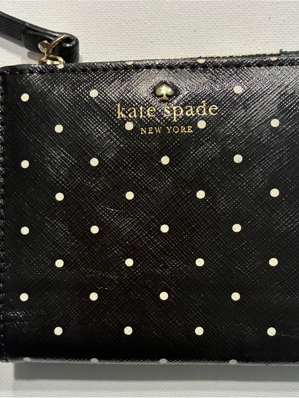 kate spade Black Polka Dot Compact Wallet